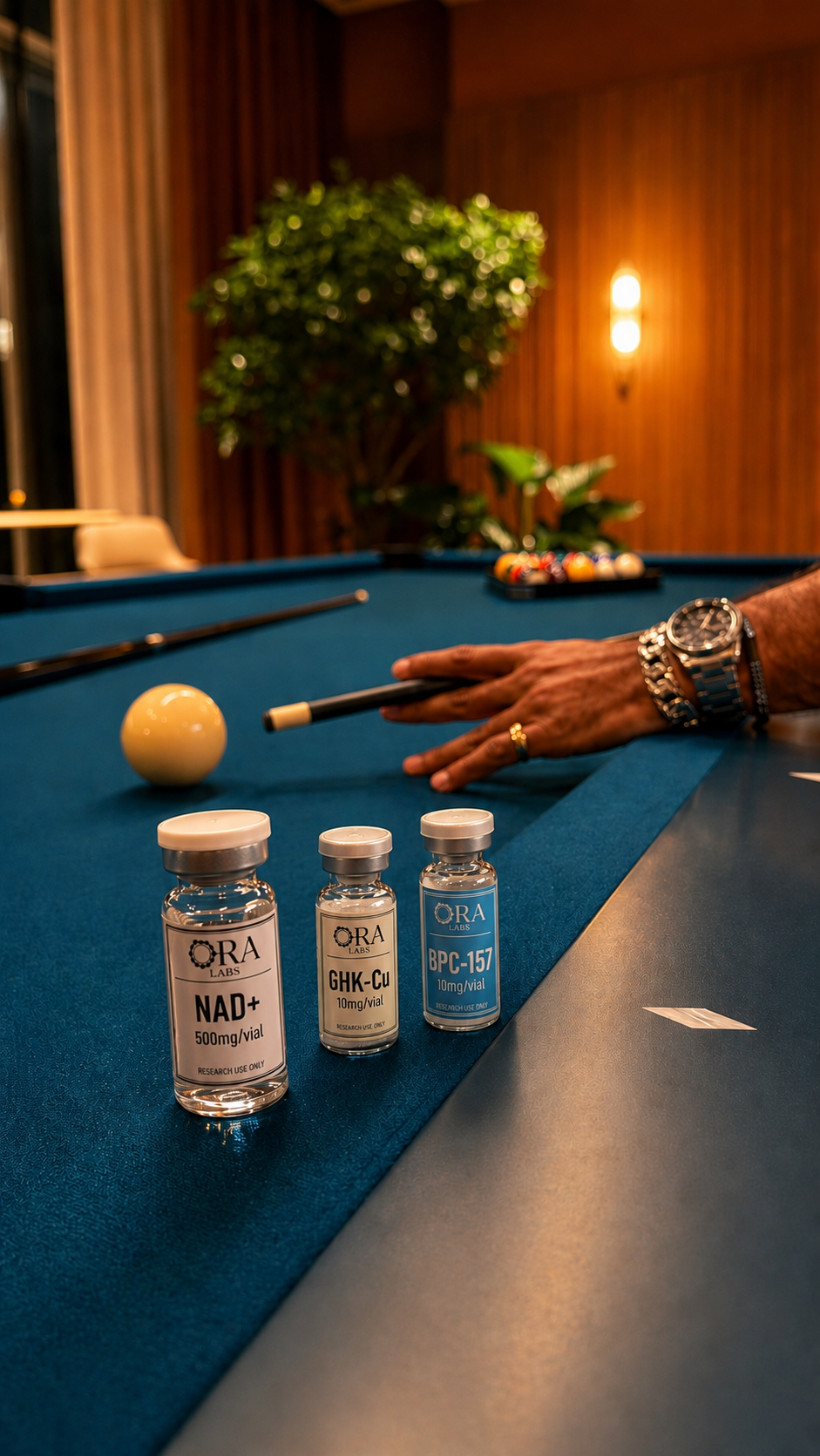 Pool table lifestyle scene